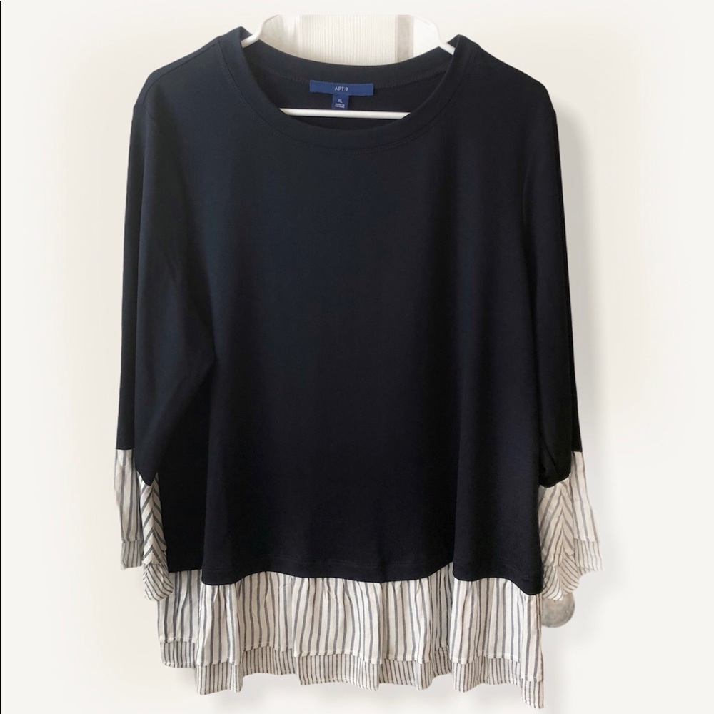 APT9 blue women’s long‎ Sleeve top Sz XL